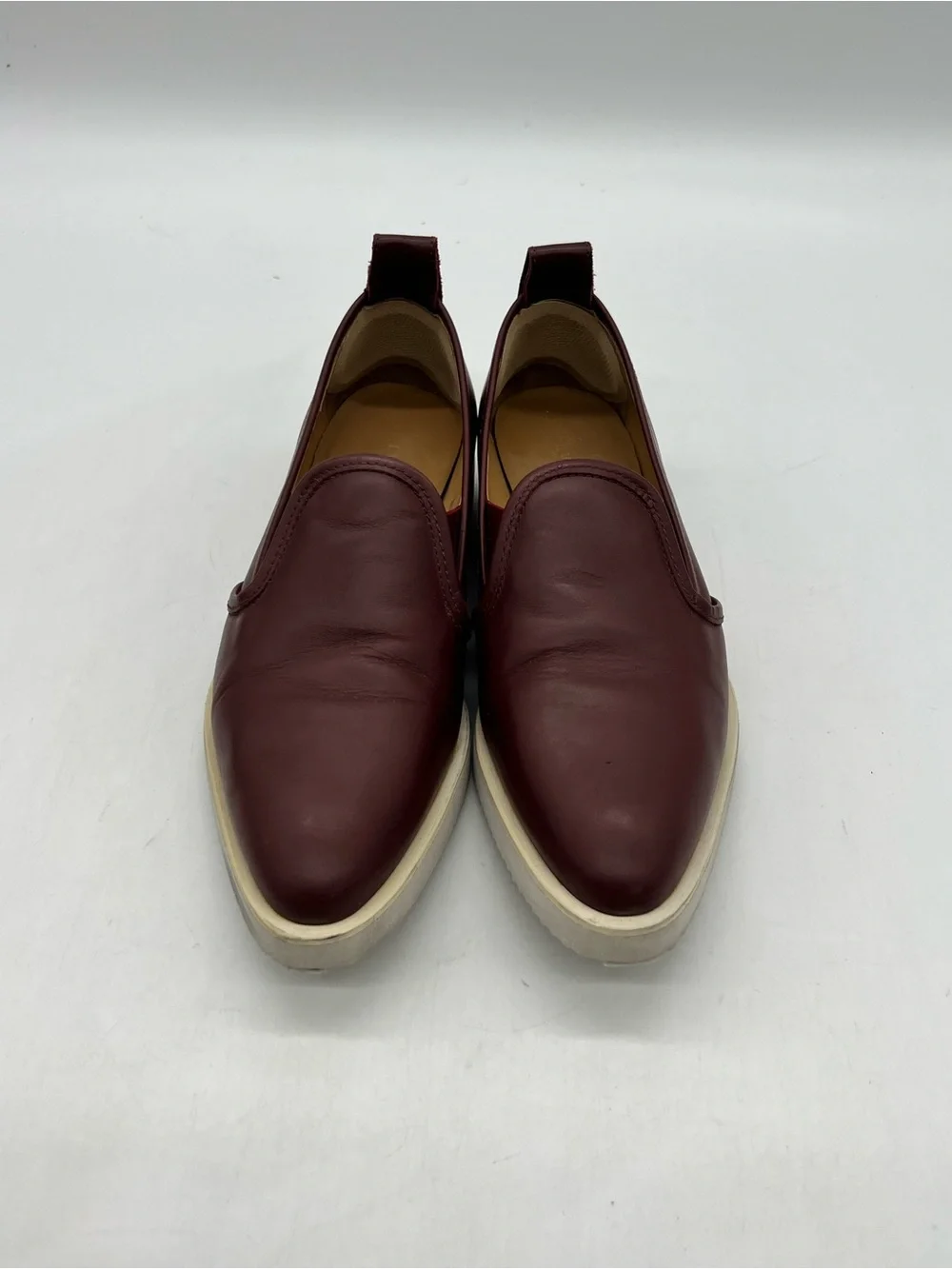 Everlane Oxblood Women’s Sz 7.5 Burgundy Italian Leather Modern Loafers Shoes